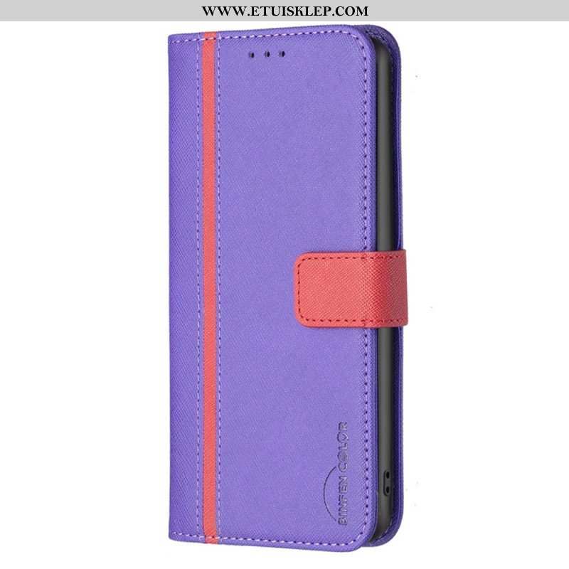 Etui Folio do iPhone 14 Dwukolorowy Kolor Binfen